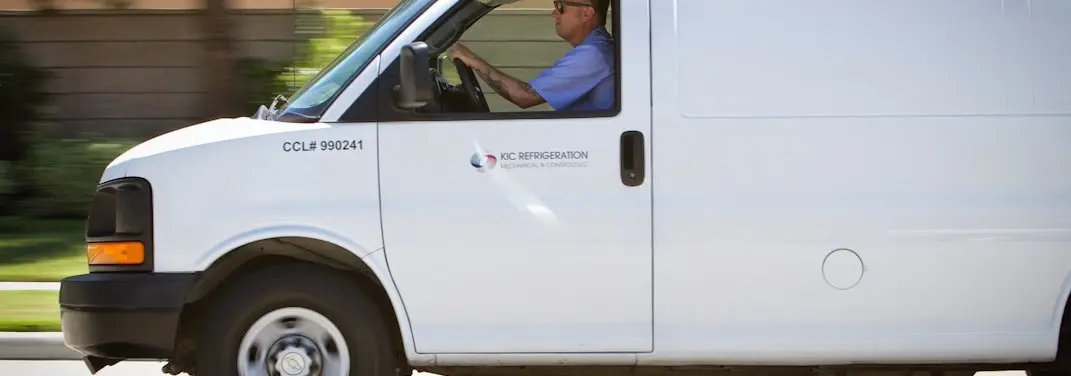 KIC Refrigeration service vehicle serving North Little Rock area
